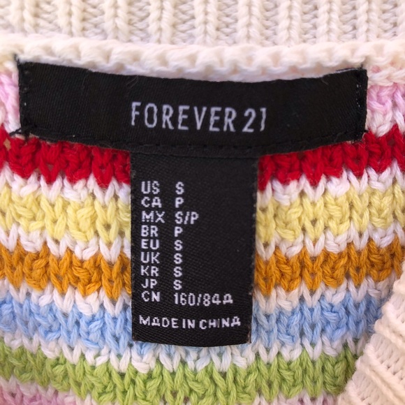 🌈 RAINBOW KNIT CROP TOP - Picture 2 of 2